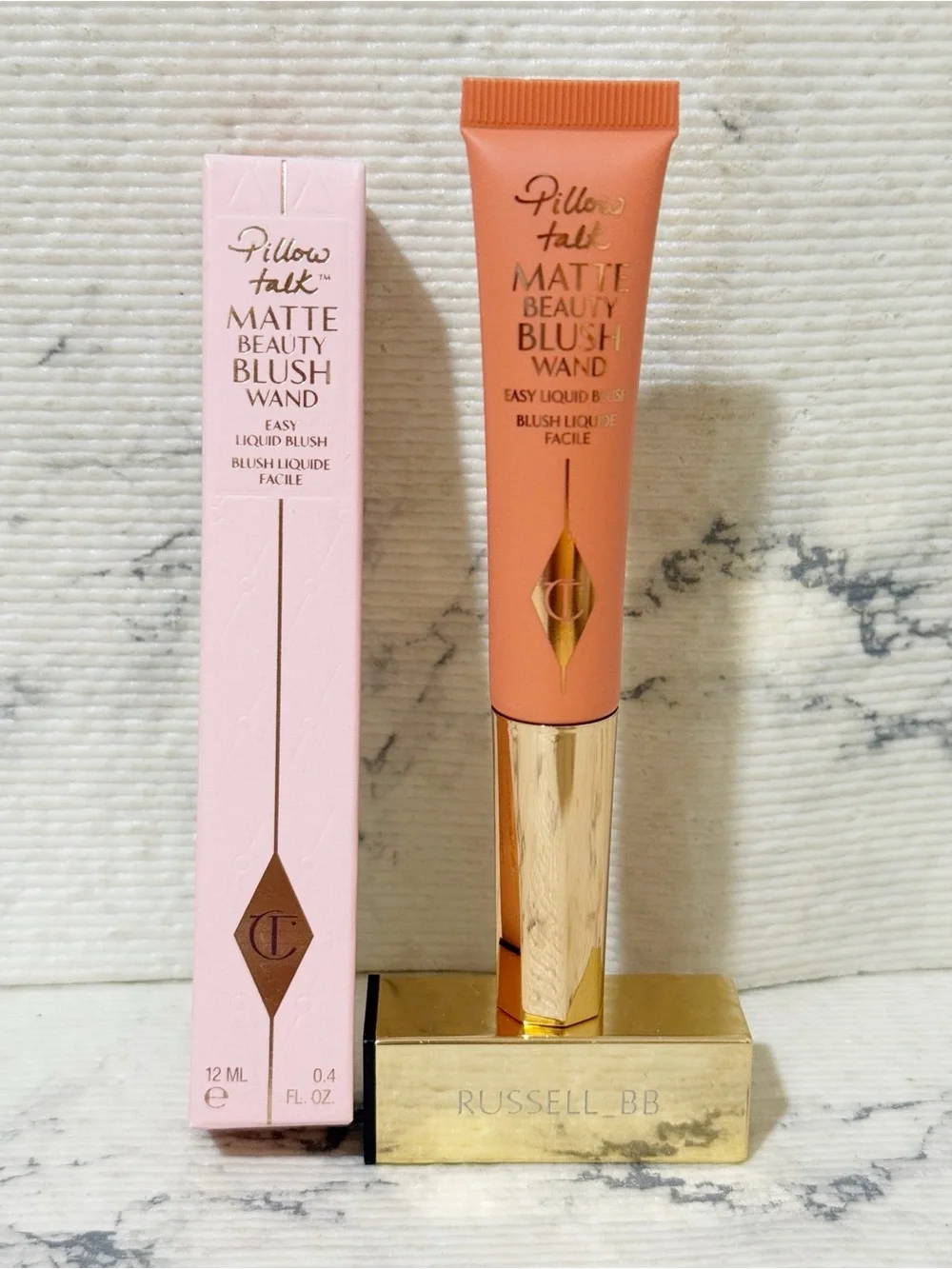 Charlotte Tilbury Matte Beauty Blush Wand Pillow Talk Peach Pop Matte Nude Peach